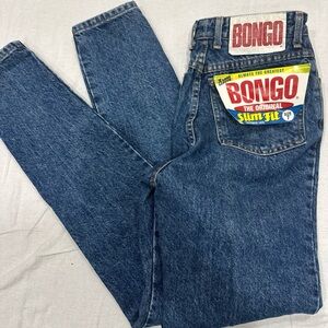 NWT Vintage Bongo Jeans Women’s Size 7 Blue Slim Fit Tappered Leg Made In USA